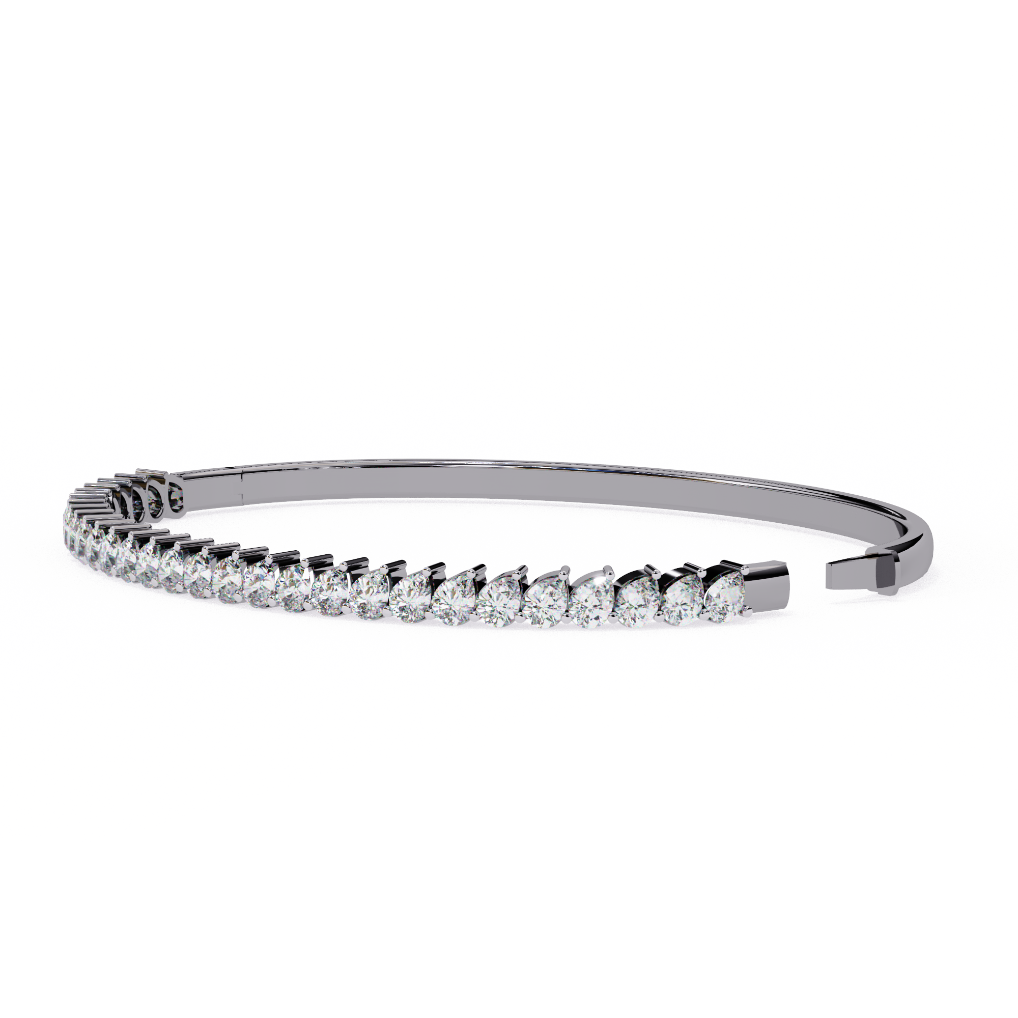 Solitairekart 4.06ct Pear Cut Natural Diamond Bracelet-HI Color. VS-SI Clarity